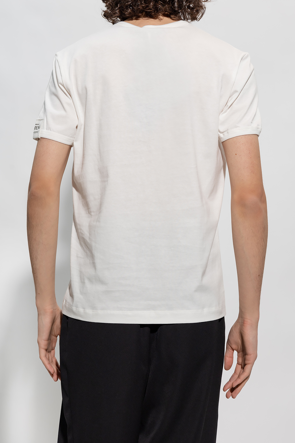 Dolce & Gabbana RE-EDITION S/S 2006 V 半袖Tシャツ ホワイト DOLCE & GABBANA T-SHIRT WITH TIE DETAIL - EDITION S/S 2006